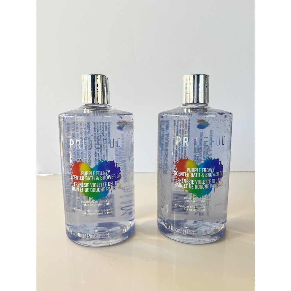 Prideful Purple Frenzy Bath & Shower Gel Skin Nourishing Oils 16.9 oz